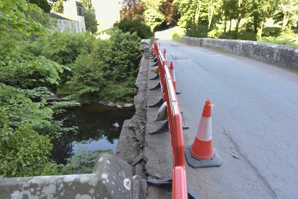 Repairs needed after Eden listed bridge is damaged by passing cars 